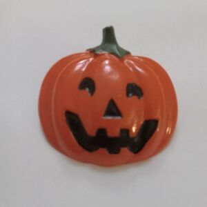 Orange Pumpkin Jack-o'-Lantern Brooch - Women Jewelry